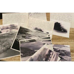 Vintage Pearl Harbor Attack Photos & Handwritten Notes December 7 1941 Historica
